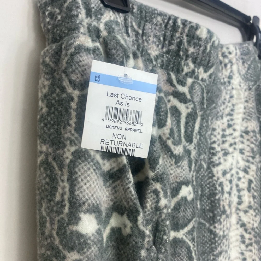 BB Dakota Gray Snake Skin Hiss Hers Womens Loungepants Sweatpants Large NEW - Picture 6 of 6